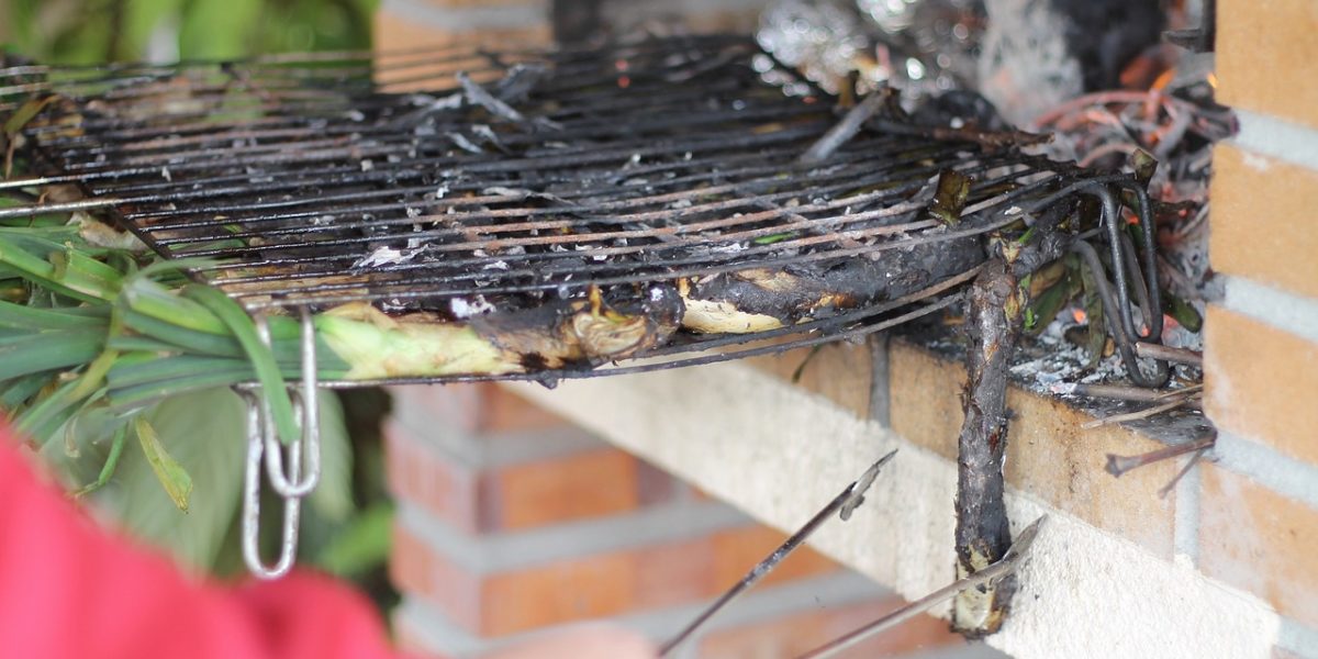 Calçots en la brasa